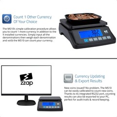Money Counting Scale Coin Counter Machine Coin Cash Currency USD ZZap