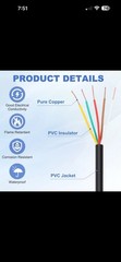 18/5 Sprinkler Wire, 250ft 18 Gauge 5 Conductor Solid Irrigation Wire Cable New