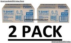 2 PACK T-Shirt Thank You Plastic Grocery Store Shopping Carry Out Bag 1000ct Ea