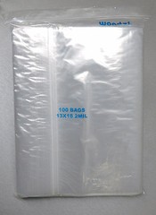 200 Reloc Zippit Bags 13×18 Clear 2 Mil Poly Reclosable Large Jumbo Size 13″x18″
