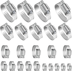 Hose Clamps Assortment Kit Are Used For Home Garden Automotive Connections 24PCS