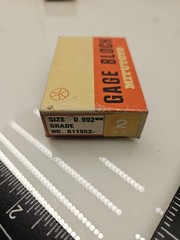 Mitutoyo Rectangular Steel Individual Gage Blocks, Qty 7