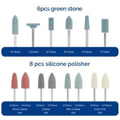 Dental Polishing Kit Diamond Rubber Polisher Composite Resin Base For Handpiece