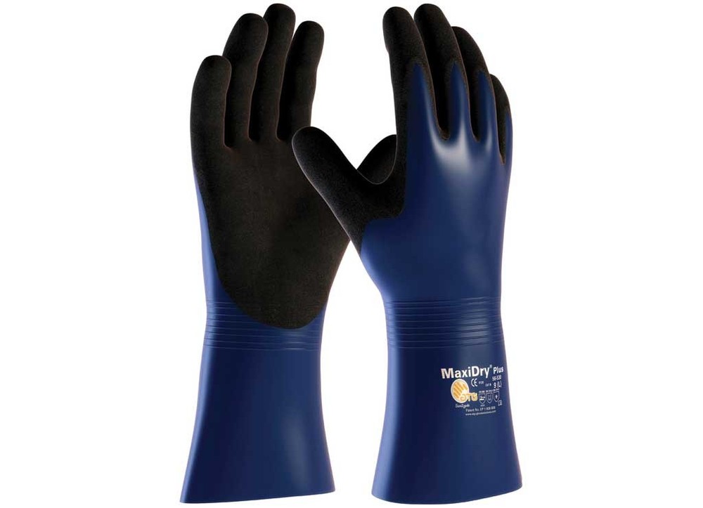PIP Nitrile Coated Gloves Nylon Elastane Liner Non-Slip Blue Large 12 Pair/Pack