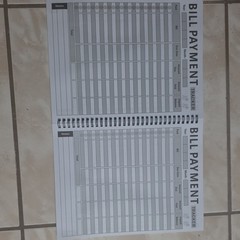 Bill Payment Tracker Monthly Checklist Spiral-Bound Large Paper Planner Undated