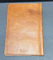 Shinola Medium Journal iPad Mini Cover w/o Tab Natural Leather Wallet