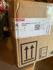 Case of 25 Hilti adh RE500-V3 330m1 Injectable Epoxy Mortar 11.1 oz Exp 1/31/26