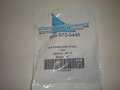 (BAG 25) ALBANY COUNTY FASTENERS NTS000399 304 SS T-NUT #8-30 BARREL 1/4″ NEW