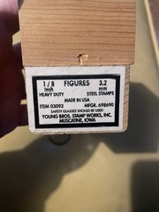Young Bros. Heavy-Duty Stamp Set: 1/8″ Character, 9 pc, Numbers 03093