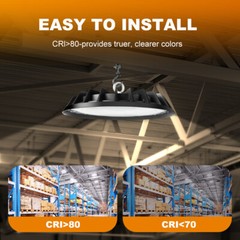 2 Pack 300W UFO Led High Bay Light Commercial Industrial Factory Light 90-277V