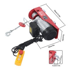 PA400 880lbs Mini Electric Hoist 328ft/100m Wireless Remote Control 110V 980W