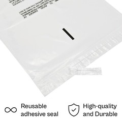 Clear Resealable Suffocation Warning Zipper Plastic Poly Bags 1.5 Mil 500-10000