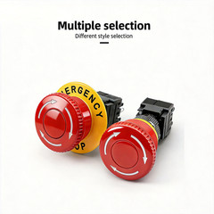 16mm 1NO1NC/2NO2NC/3NO 3NC Plastic Emergency Stop Red Push Button Switch CE,RoHS