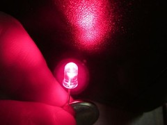 20 Clear Lens Red 5MM LEDs 2 Conductor Applied OptoTech Solder DC Voltage New