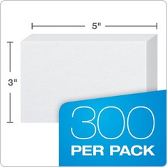 300 Ct Blank Index Cards, 3X5 Inches, Ruled Lined, White