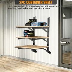 2PCS Adjustable Cargo Shipping Container Shelving Shelf Brackets up to 1000 Lbs