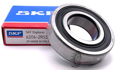 NEW SKF 6206 2RS C3 BALL BEARING, FAST SHIPPING ,RUBBER SEALED 30x62x16mm