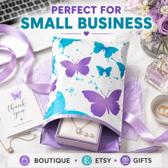 Butterflies Poly Mailers 6×9 Self Seal Designer Boutique Shipping Bags