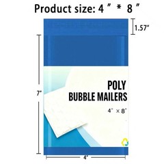 #000 4×8 Blue Self Seal Poly Bubble Mailer Padded Envelope, 25,50,100,500.1000