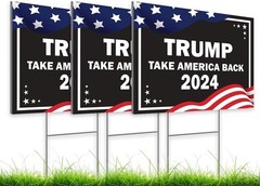 Weather-Resistant 12×16 Coroplast Yard Signs – Political Expression Set of 3