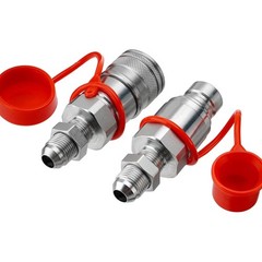 1/2″ Flat Face Skid Steer Hydraulic Quick Connect Coupler Set 1/2″ (#8) JIC Bulk