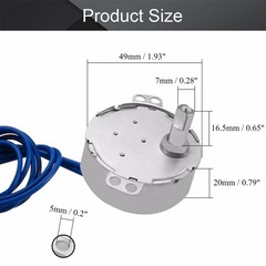 Fielect Synchronous Motor AC 110V 2.5-3RPM Turntable Motor CW/CCW Direction 4…