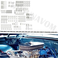 Stainless Steel Hex Bolt Kit for Small Block Chevy 265 283 302 305 327 350 – 211