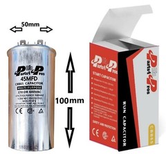 45 uF MFD 370 440 V VAC High Quality Oil Motor Run Capacitor CBB65 50x100mm