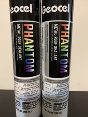 Lot 2 Geocel Phantom Metal Roof Sealant – Translucent Gray GC88902 – 10oz