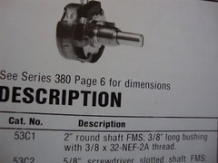 Clarostat 53C1-25K 25,000 OHM 2 WATT POTENTIOMETER 53C1-25K
