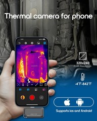 Thermal Camera for iPhone and Android, 320×240 Super IR Resolution Thermal Im…