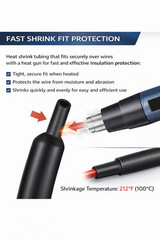 1/8″ ID Heat Shrink Tubing 100FT 2:1 Black Red White Clear UL RoHS