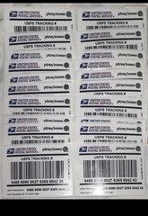 Lot of 25 Pitney Bowes Label 888 Tracking Number stickers for USPS packages NEW