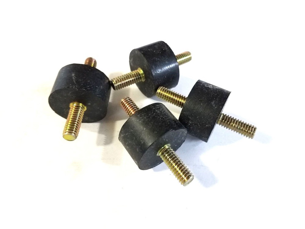 4 Rubber Vibration Isolator Mounts(1-1/4 Dia x 3/4 Thk) 5/16-18 x 3/4″ Long Stud