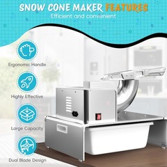 Commercial Snow Cone Machine VALONDINO 500LB/H 300W