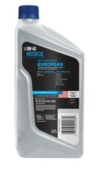 Valvoline European Vehicle Full Synthetic SAE 0W-40 Motor Oil 1 QT 1 QT, Gold