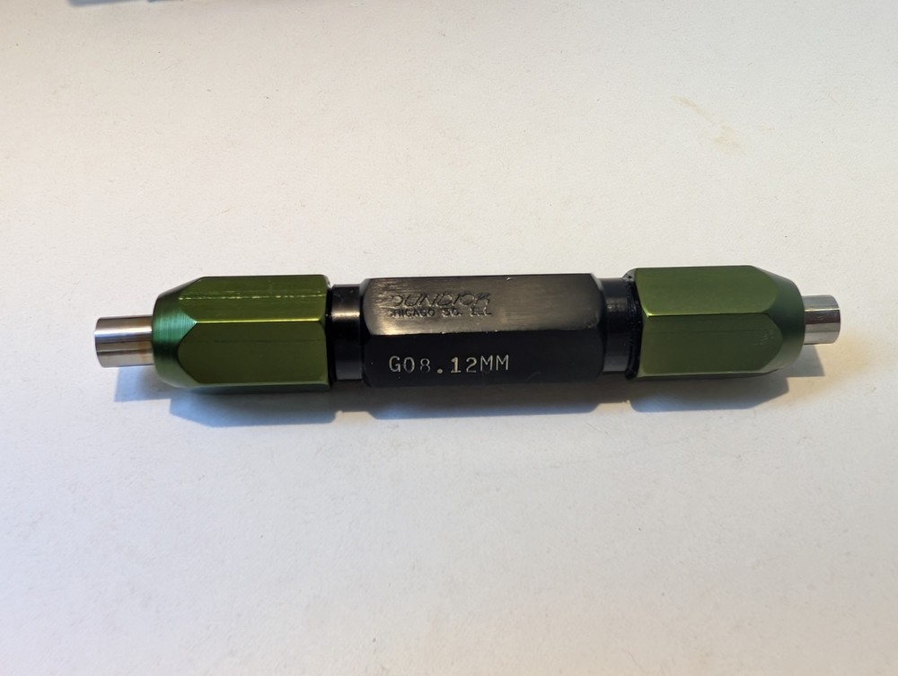 Dundick Class X Metric Thread Plug Gauge Go 8.12mm / No Go 8.14mm