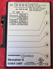 Skorpion-5 Contemporary Controls EISK5-100T 10/100 Mbps Port Ethernet Switch