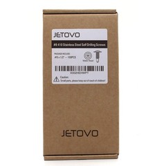 Jetovo 100 Pack 410 Stainless Steel Wafer Head 0.5 inches, silver tone
