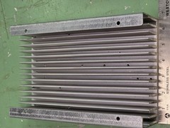 Machined Aluminum Heat Sink 10×6.5×1.75″ With Mount Flanges ~6 Pounds