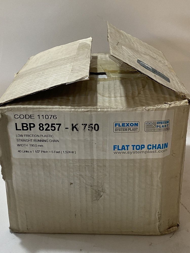 FLEXON System Plast Straight Running Chain LBP 8257 K750 FLAT TOP CHAIN