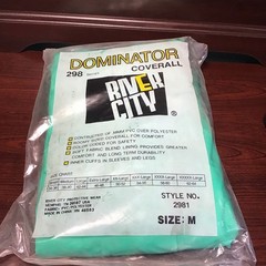 River City, Coverall Green,298series, Size-M, .35mm PVC/Polyester, Style#:2981