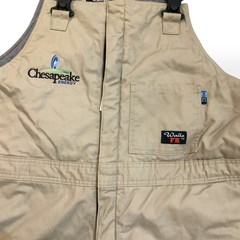 Walls Lined Bib Tan Overalls Insulated Chesapeake Energy Logo Sz XXL TALL
