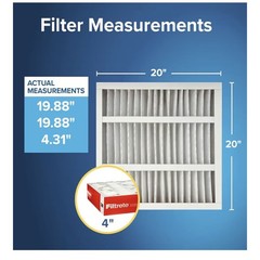Filtrete 20x20x4 AC Furnace Air Filter, MPR 1000, MERV 11, 20x20x4, White – 2