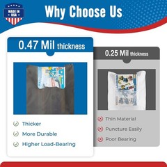 2000 Gray T-Shirt Bags 1/6 12″ x 6.5″ x 21″, Plastic Grocery Shopping Bags