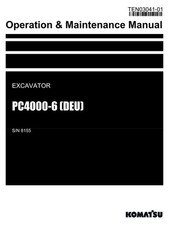 Komatsu PC4000-6 DEU Excavator Operators Operation Maintenance Manual SN 8155