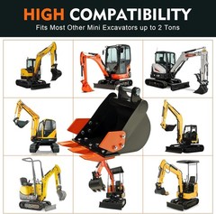 Mini Excavator Bucket, 11.4”/290MM Backhoe and Digging Bucket for Excavator