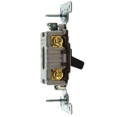 EATON COOPER CS320B-SP-L TOGGLE SWITCH, 3-WAY, GROUNDING, 15A, 120/277V, BROWN