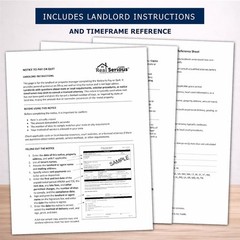 Notice to Pay or Quit – Late or Past Due Rent Eviction Notice Form