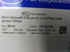 (2000 Count) PALL 66191 GN-6 Metriciel Membrane Disc Filters 47mm GRID MCE 2024